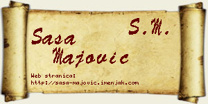 Saša Majović vizit kartica
